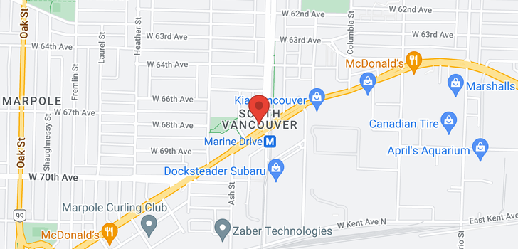 map of 402 8189 CAMBIE STREET